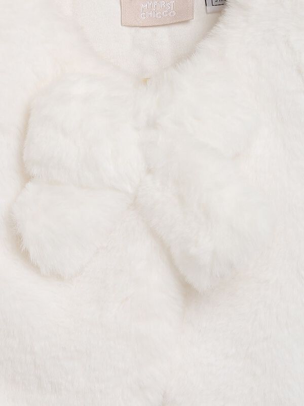 Faux Fur Sleeveless Jacket - Pink image number null